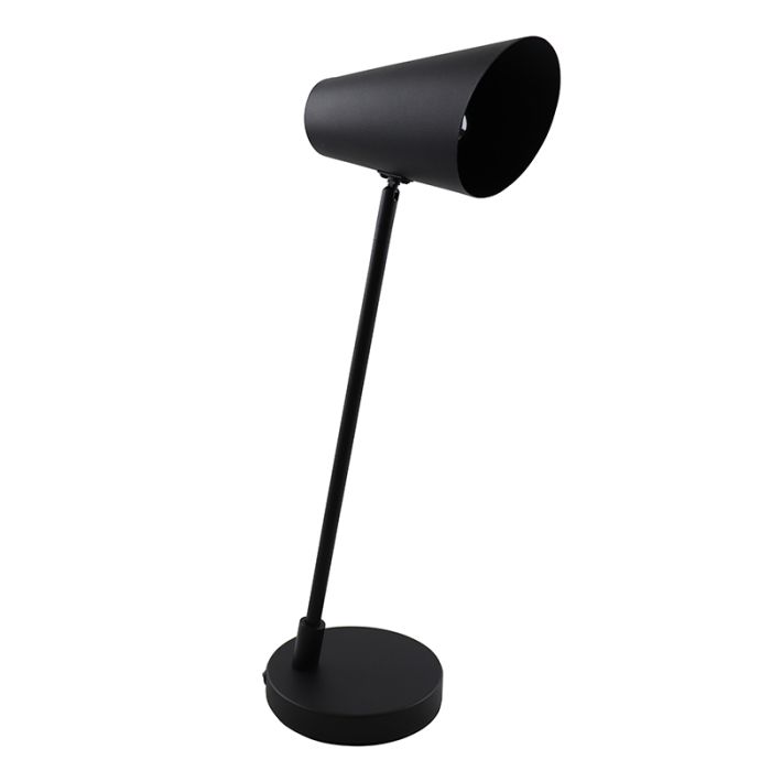 Lampada da tavolo nera moderna, Taro, con interruttore