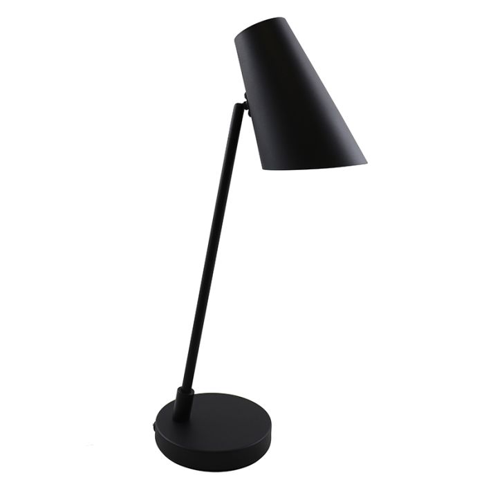 Lampada da tavolo nera moderna, Taro, con interruttore