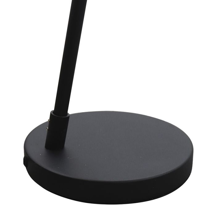 Lampada da terra nera moderna, Taro, con interruttore