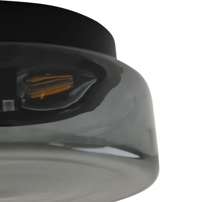 Plafoniera grigia design, Byron