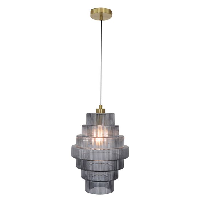 Lampada a sospensione grigia retrò, Paris