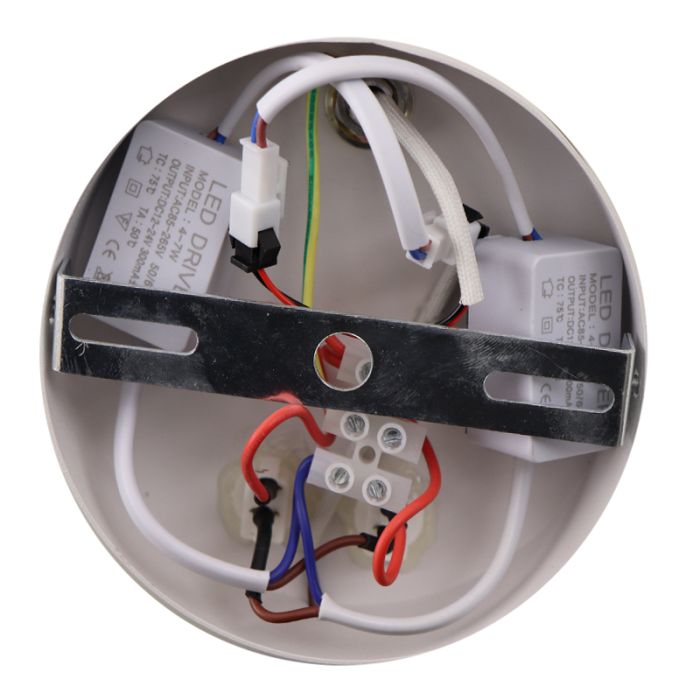 Applique da parete bianca moderna, Robbie, 10W, 4000K LED, con interruttore