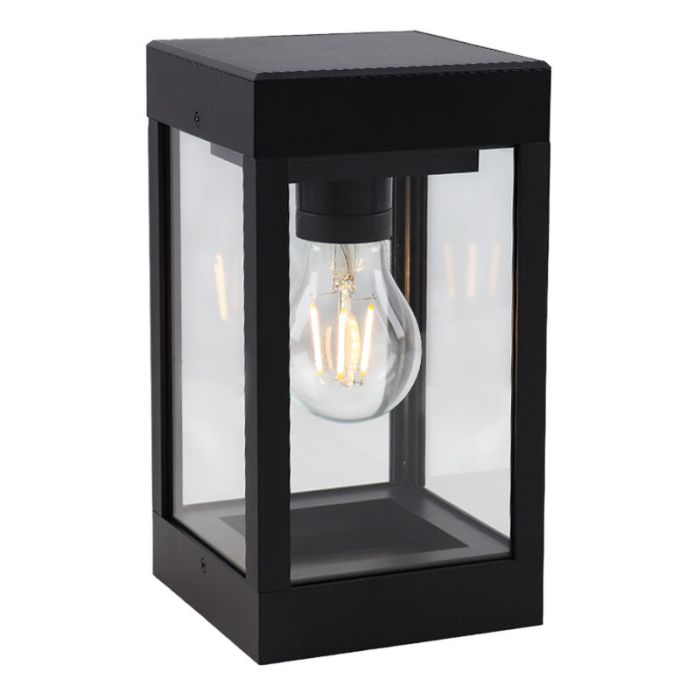 Applique da esterno solare nera in plastica, Henk, IP65