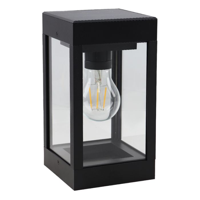 Applique da esterno solare nera in plastica, Henk, IP65