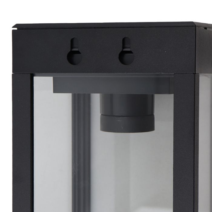 Applique da esterno solare nera in plastica, Henk, IP65