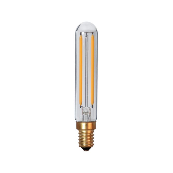 Lampada tubolare E14 dimmerabile, alta 11,5 cm, 2,5 w bianco extra atmosferico