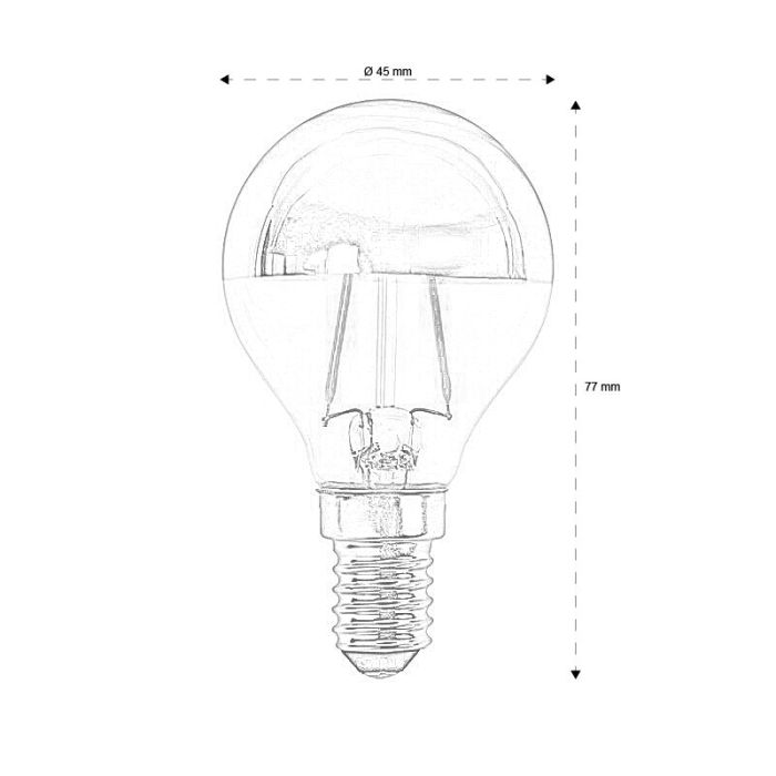 Lampadina LED E14 Ayman, 3,5 Watt, 2700K (Bianco caldo extra)
