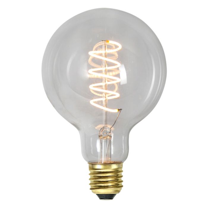 Filamento E27 dimmerabile in 3 fasi sfera grande G95, 4w bianco extra atmosferico
