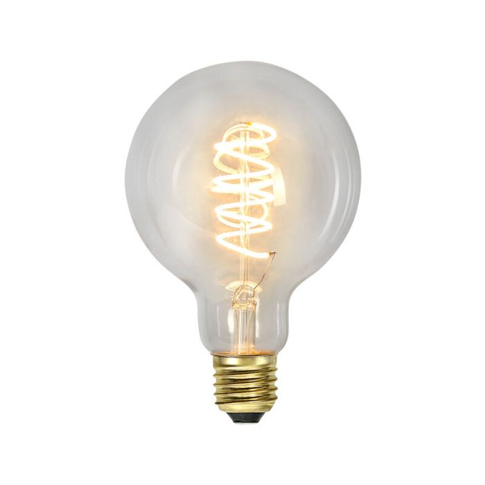 Filamento E27 dimmerabile in 3 fasi sfera grande G95, 4w bianco extra atmosferico