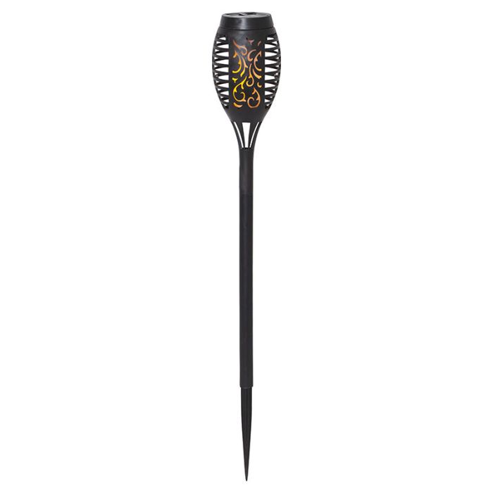 Set di 3 torce da giardino solari Ambra, con effetto fiamma