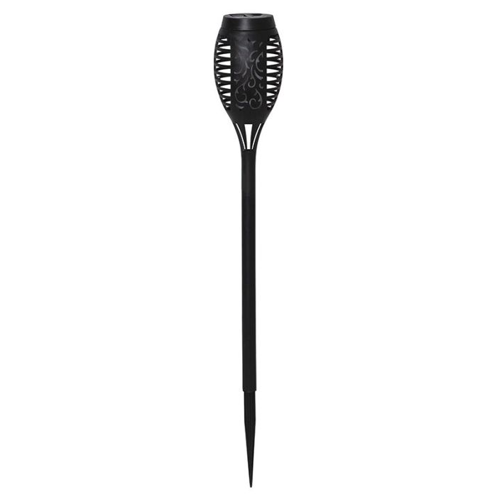 Set di 3 torce da giardino solari Ambra, con effetto fiamma