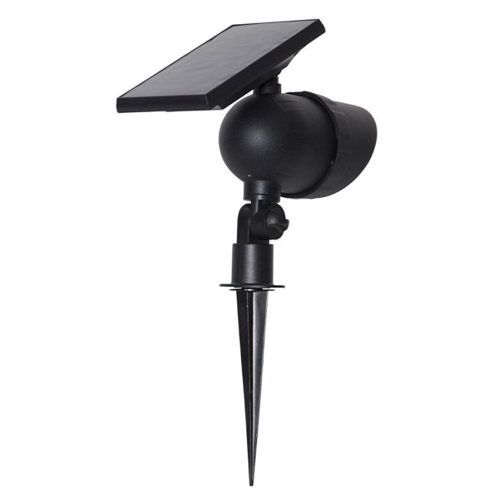 Faretto da giardino solare nero in alluminio, Ancilla, 0,064W, 3000K LED, IP44