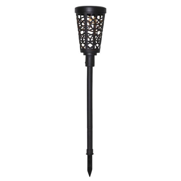 Faretto da giardino solare nero in plastica, Amresh, 0,03W, 3000K LED, IP44