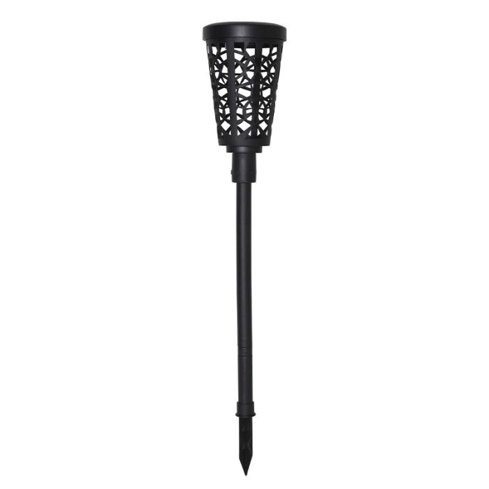 Faretto da giardino solare nero in plastica, Amresh, 0,03W, 3000K LED, IP44