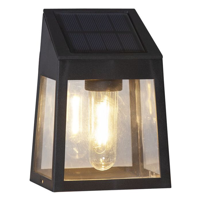 Set di 2 luci solari moderne Amro, nere
