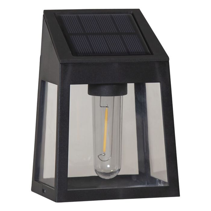 Set di 2 luci solari moderne Amro, nere