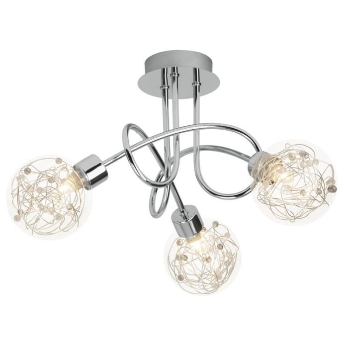 Faretto da soffitto cromato design, Nessa