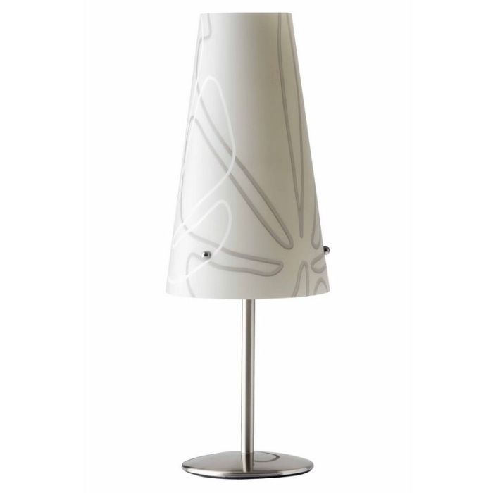 Lampada da tavolo grigia in plastica, Nayra