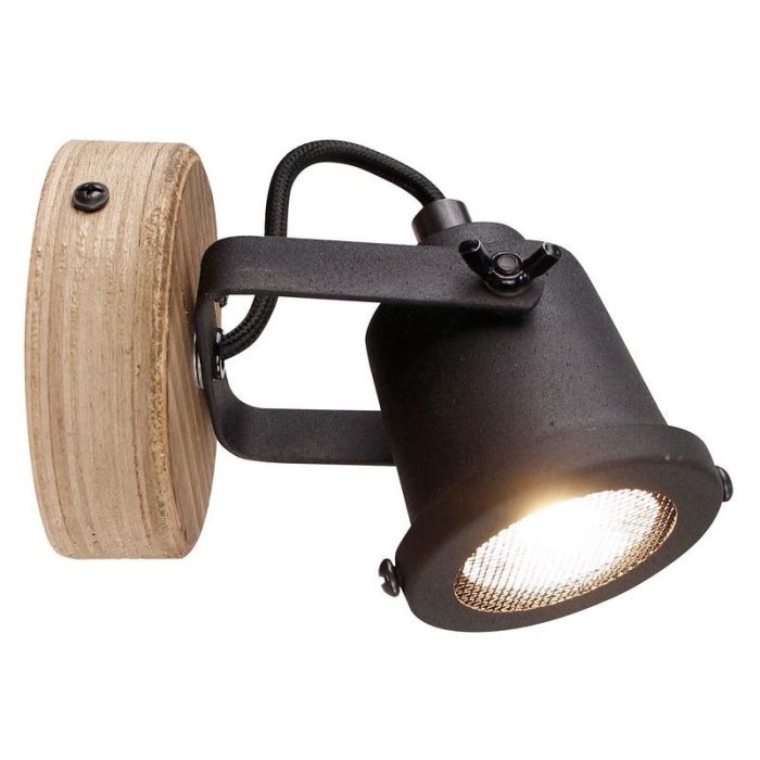Faretto da parete in legno marrone, Jantina
