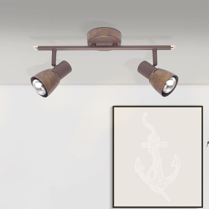 Faretto da soffitto in rame metallo, Rieko