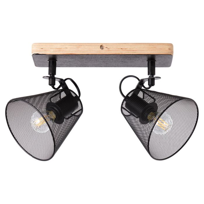 Faretto da soffitto in legno nero, Havin