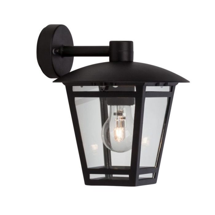 Lampada da esterno nera moderna, Jedidjah, IP44