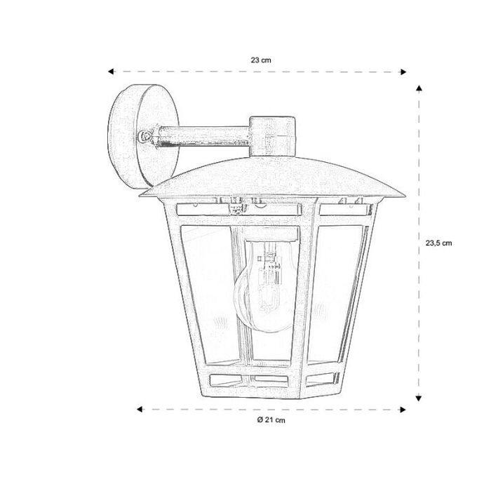 Lampada da esterno nera moderna, Jedidjah, IP44