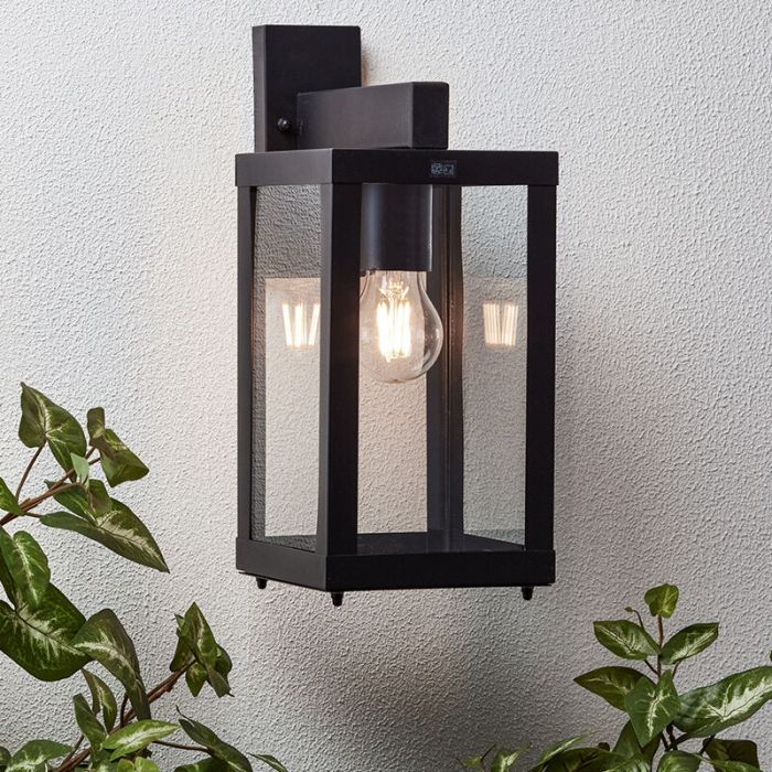 Lampada da esterno nera industriale, Jaeva, IP44