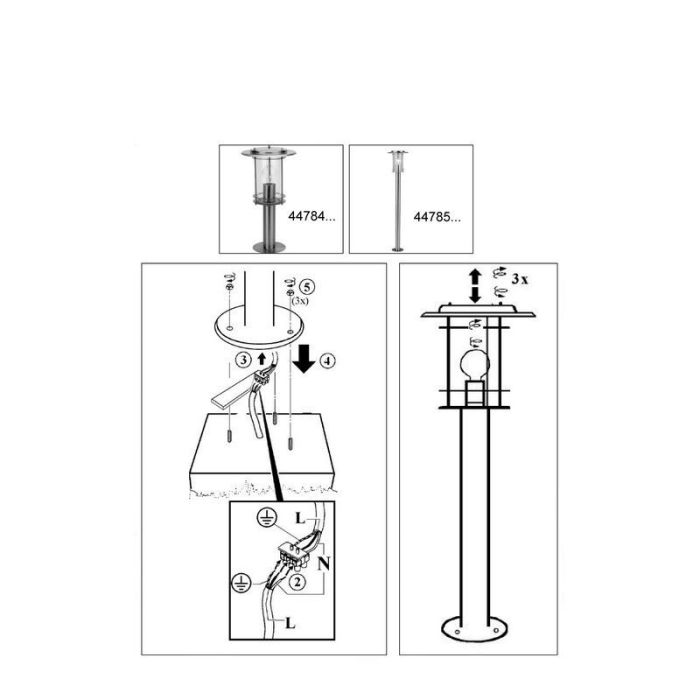 Lampada da esterno cromata metallo, Shamayra, IP44