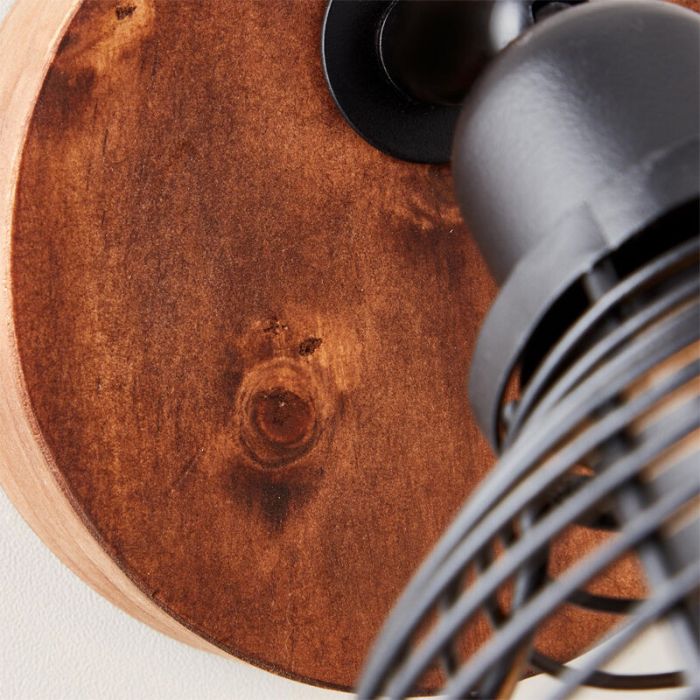 Faretto da parete in legno marrone, Willard