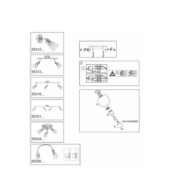 Faretto da soffitto cromato metallo, Ingo