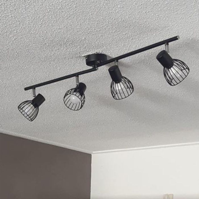 Faretto da soffitto nero industriale, Adama