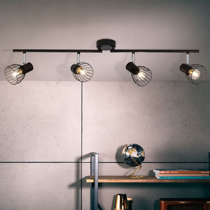 Faretto da soffitto nero industriale, Adama