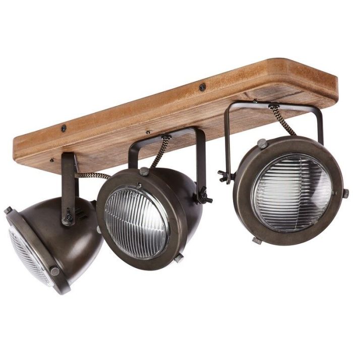 Lampada da soffitto in legno marrone, Elena