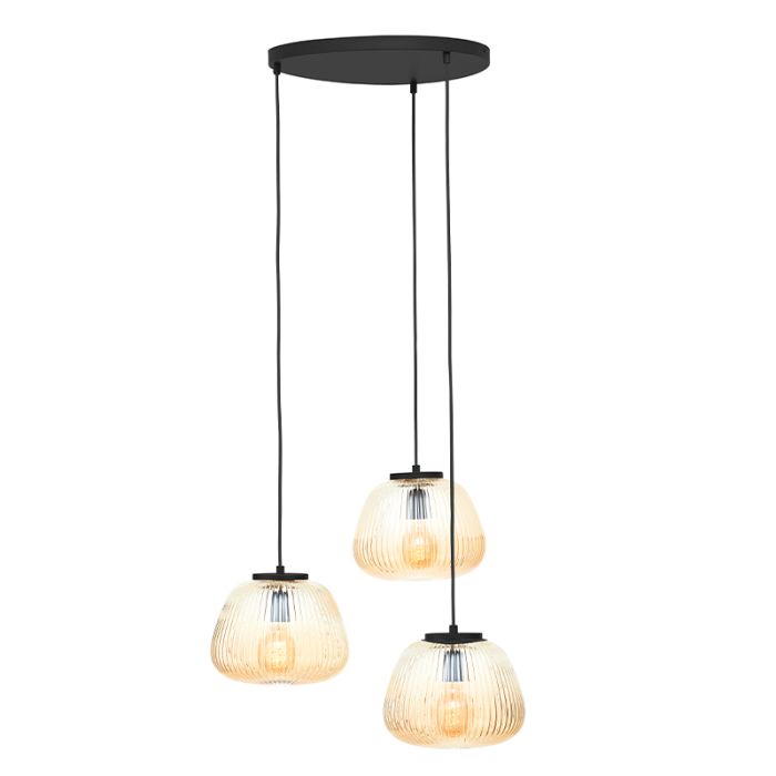 Lampada a sospensione ambrata retrò, Neha
