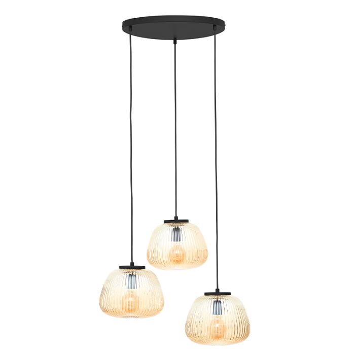 Lampada a sospensione ambrata retrò, Neha
