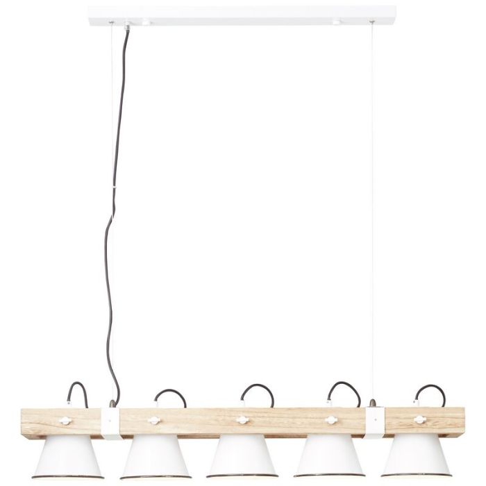 Lampada a sospensione in legno marrone, Audrey