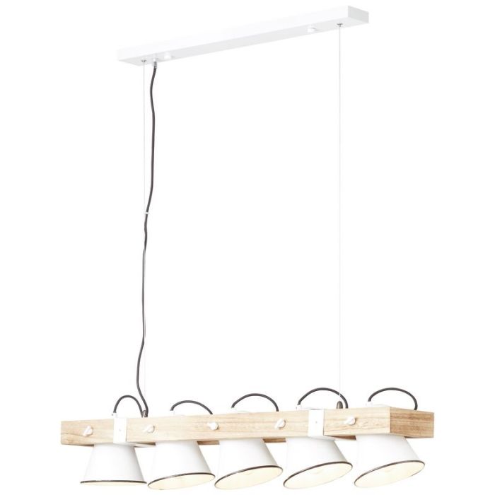 Lampada a sospensione in legno marrone, Audrey