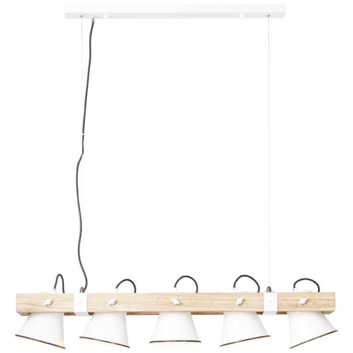Lampada a sospensione in legno marrone, Audrey