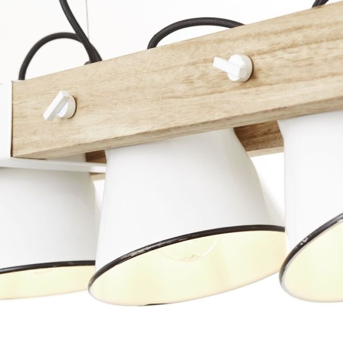 Lampada a sospensione in legno marrone, Audrey