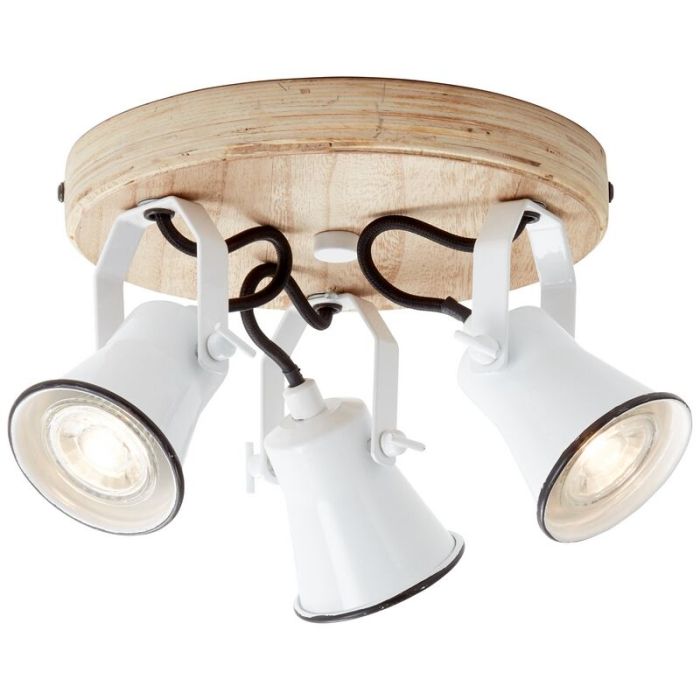 Faretto da soffitto in legno marrone, Carolyn