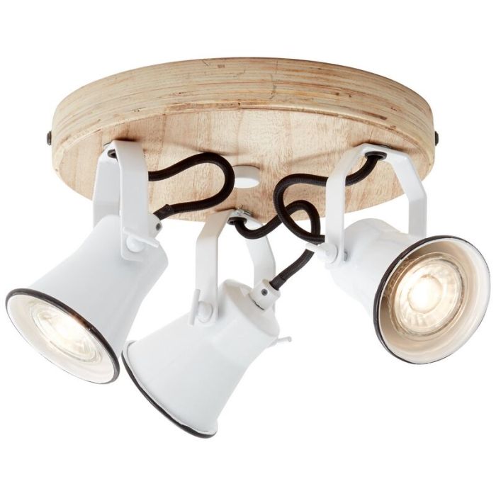 Faretto da soffitto in legno marrone, Carolyn