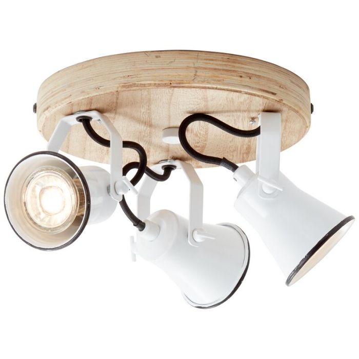 Faretto da soffitto in legno marrone, Carolyn
