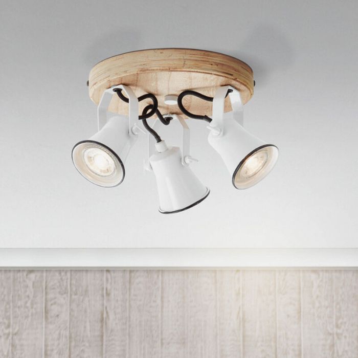 Faretto da soffitto in legno marrone, Carolyn