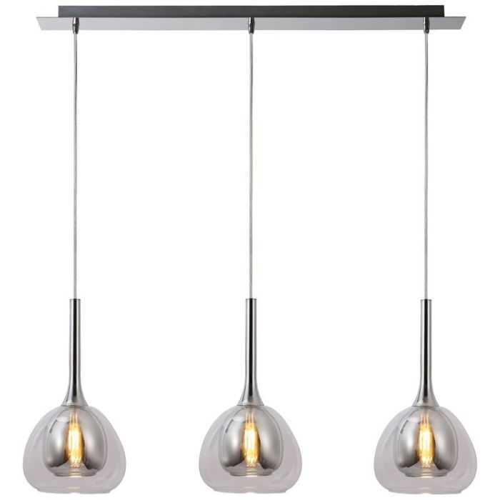Lampada a sospensione cromata moderna, Emmelien
