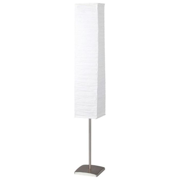 Lampada da terra di carta bianca, Octavio, con interruttore