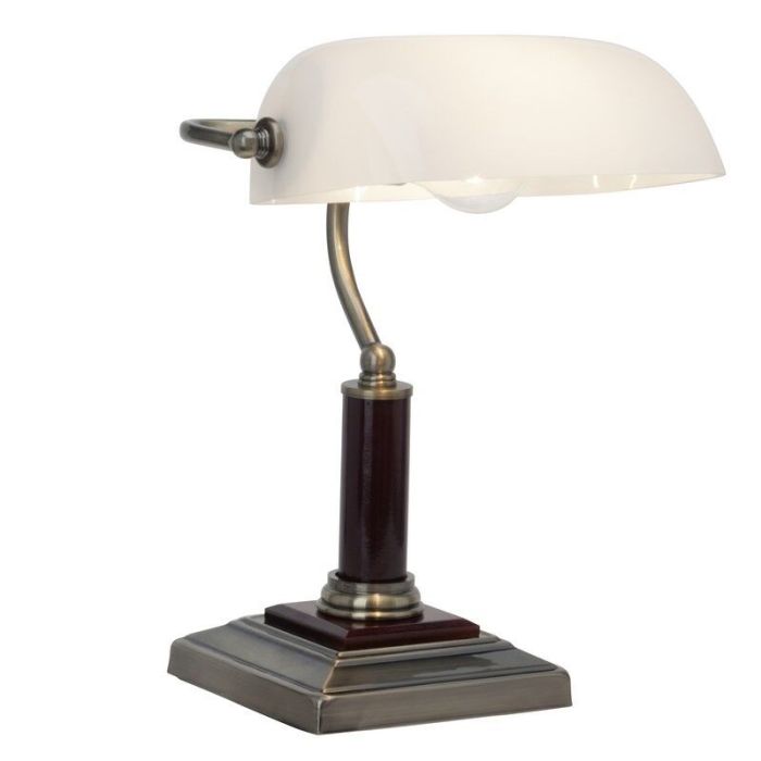 Lampada da scrivania in legno marrone, Koosje, con interruttore