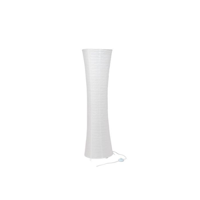 Lampada da terra bianca metallo, Isalie, con interruttore
