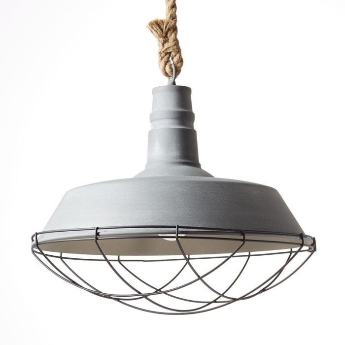 Lampada a sospensione grigia industriale, Jeysmell