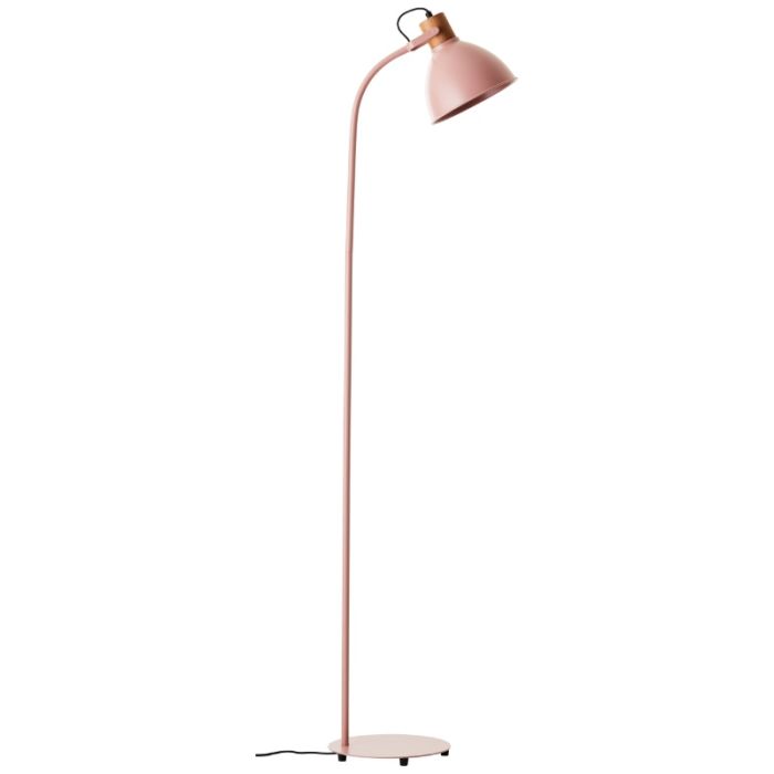 Lampada da terra rosa rustica, Thalina, con interruttore